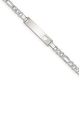 outstanding small silver engravable baby id bracelet